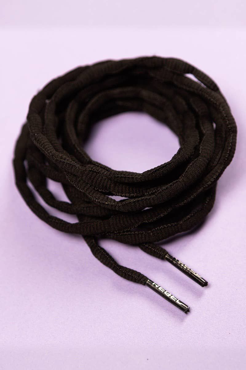 Rebel Shoelaces in Black | Rebel Athletic