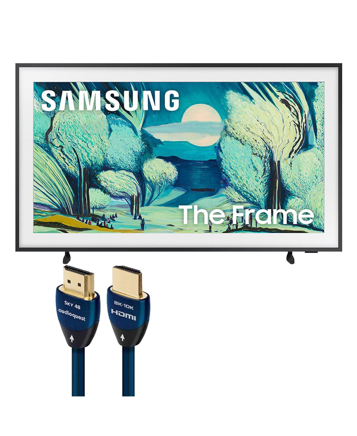 Samsung LS03FA 55" 4K Qled Frame Tv (2025) with AudioQuest Sky 3m Hdmi Cable - Black | Macy's