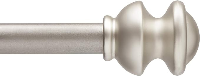 Kenney KN71717 Kendall Standard Decorative Window Curtain Rod, 48-86", Brushed Nickel | Amazon (US)