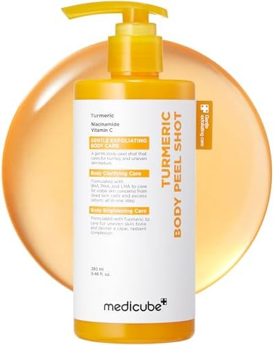 medicube Body Peel Shot with Turmeric | Gentle Body Exfoliating Serum with BHA, LHA & PHA for Dea... | Amazon (US)
