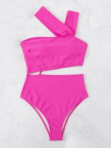 Cut Out One Piece Swimsuit SKU: sw2203234912466469(1000+ Reviews)$12.00Make 4 payments of $3.00 $... | SHEIN