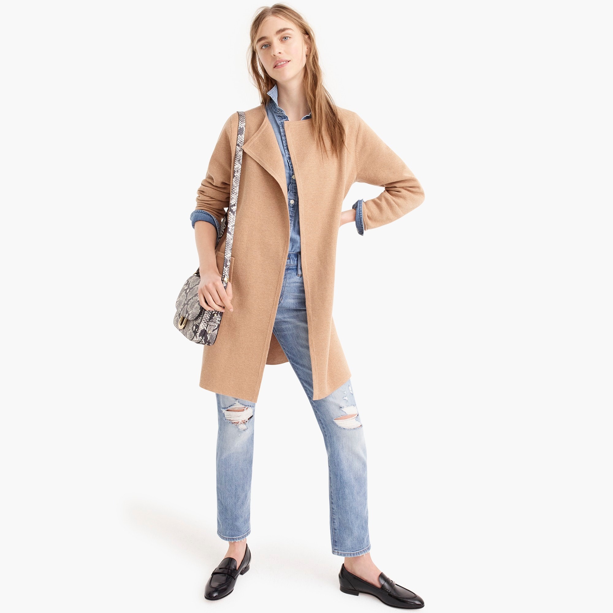 Juliette collarless sweater-blazer | J. Crew US