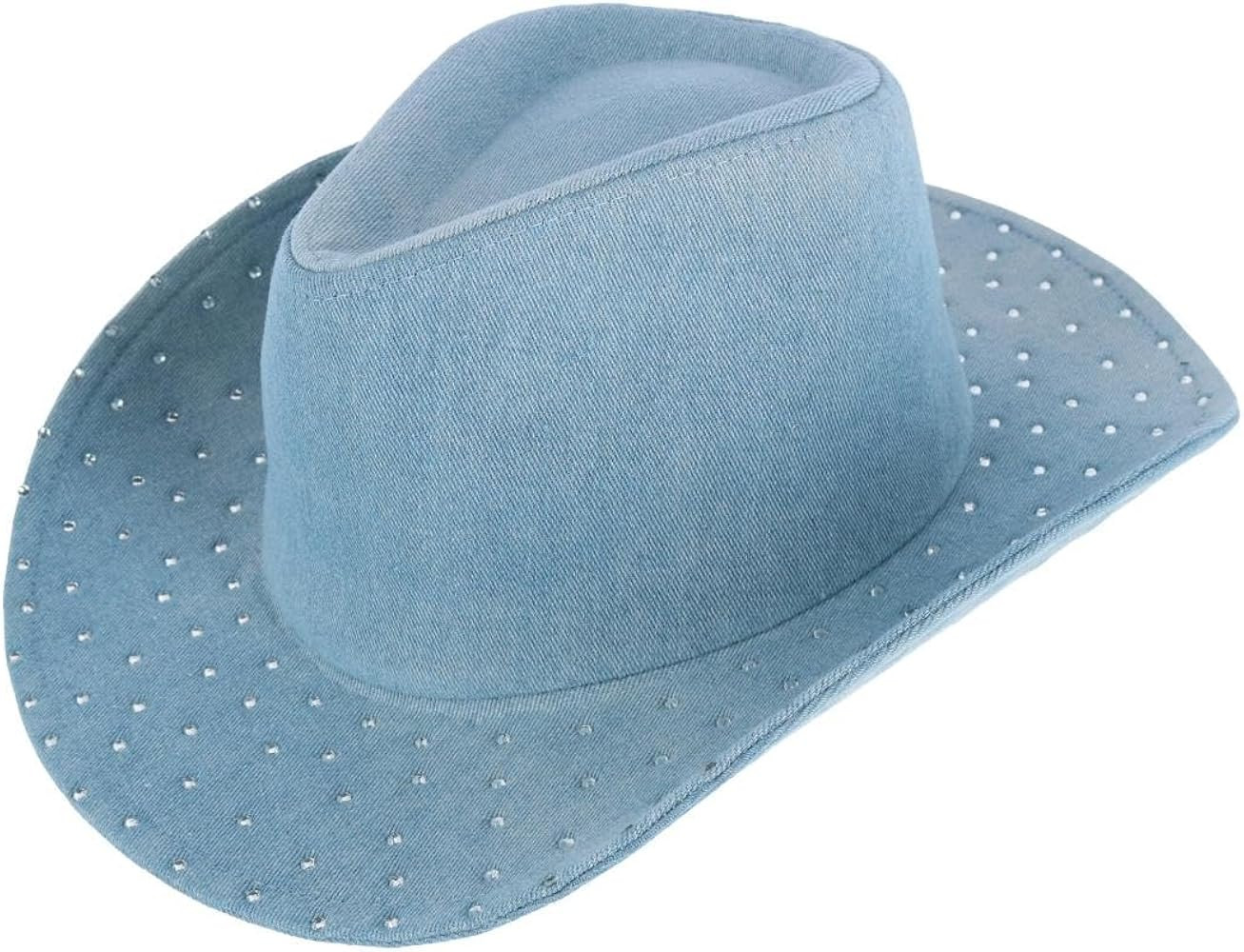 David & Young Women's Glitter Embellished Denim Cowboy Hat | Amazon (US)