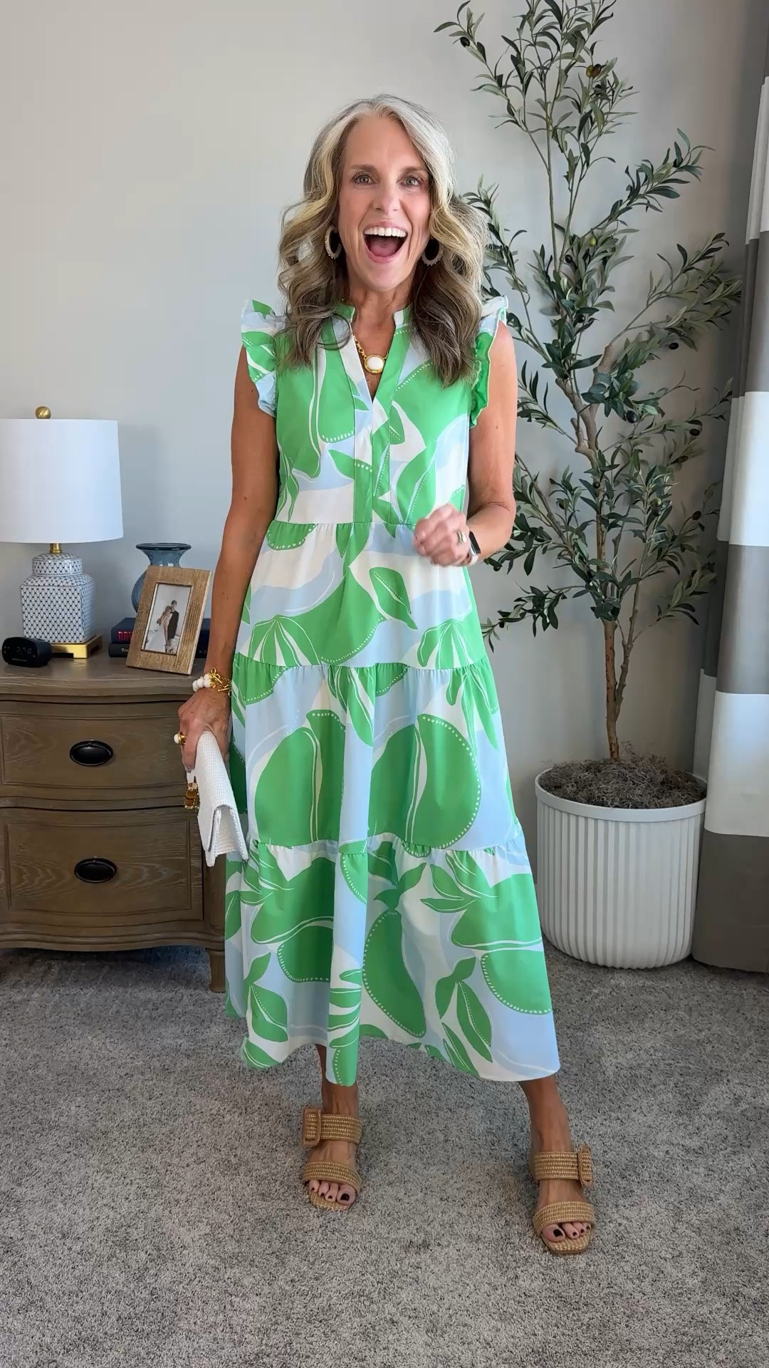 You can’t be sad wearing this darling print!!! Wearing XS. Perfect for graduation, showers, & luncheons. ￼

#LTKMothersDay #LTKOver40 #LTKootd
