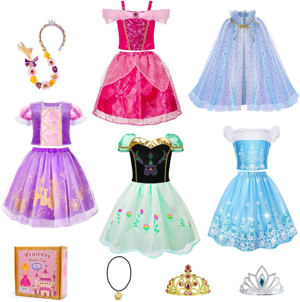 Meland Princess Dress Up for Girls, Dress Up Clothes for Toddler Kids with Cape, Costume for 3-8 ... | Amazon (CA)