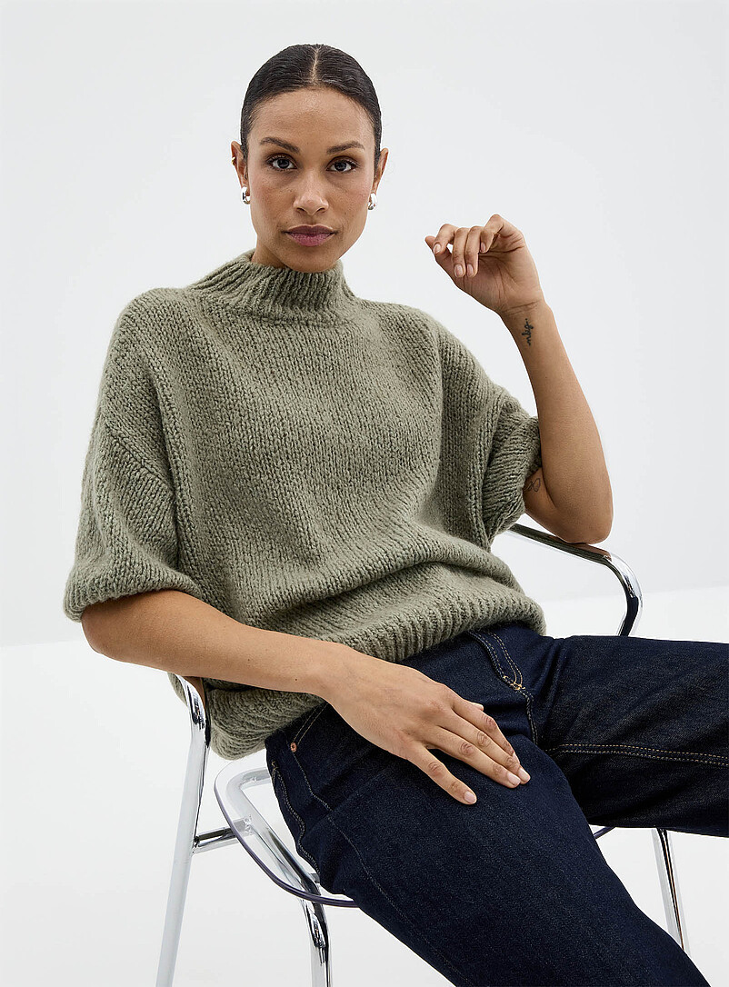 Wool and mohair mock-neck sweaterExclusive collection from Italy | Simons
