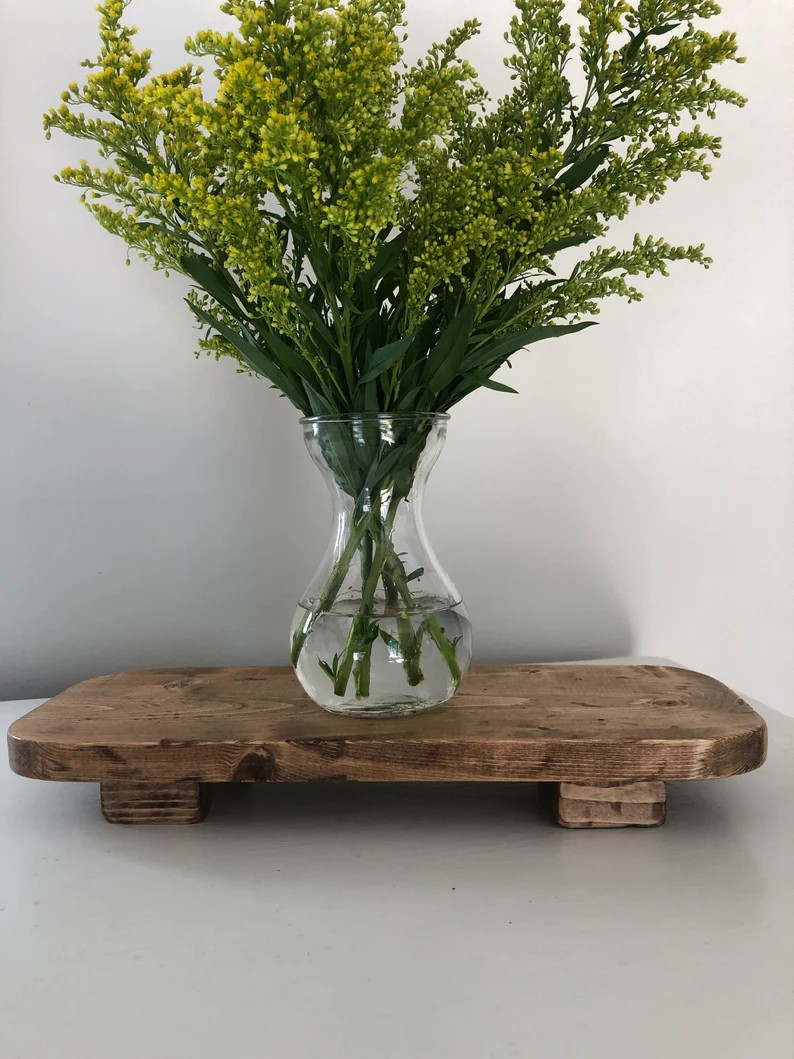 Rustic Wood Riser | Farmhouse Wood Riser | Wood Pedestal | Plant Stand | Tabletop Riser | Candle ... | Etsy (US)