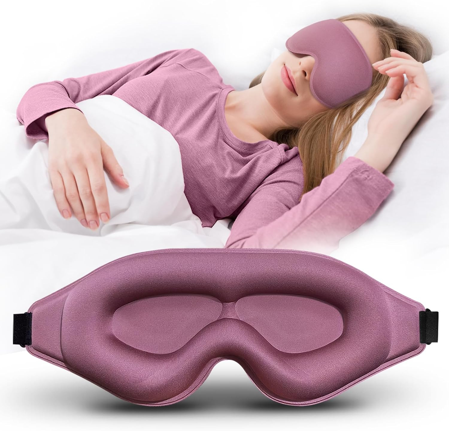 3D Advanced Eye Mask for Sleeping, Ultra Delicate Soft Skin Friendly Eye mask,100% Blackout Sleep Eye Mask for Sleep, Eyelash Extension Sleep mask, Sleeping Eye Masks for Men and Women | Amazon (US)