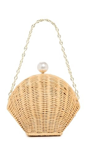 PAMELA MUNSON Women's The Shell Bag, Natural, Tan, One Size | Amazon (US)