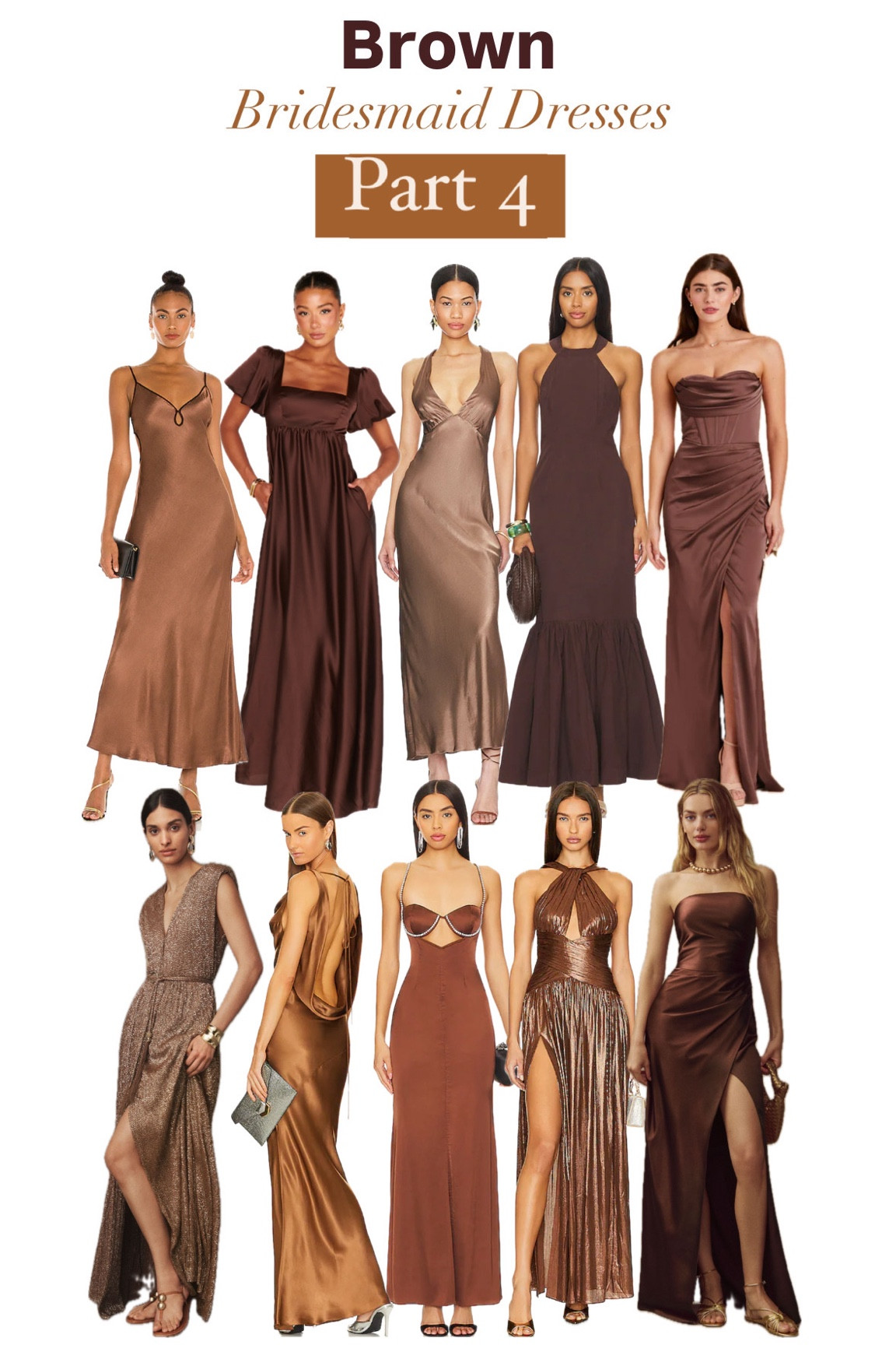 Brown Mismatch Bridesmaid Dress Inspiration Part 4

Brown, java, chocolate, espresso, rust,luxury, mismatch bridesmaid, elegant, spring wedding, fall wedding, winter wedding, wedding guest

#LTKSeasonal #LTKWedding #LTKParties