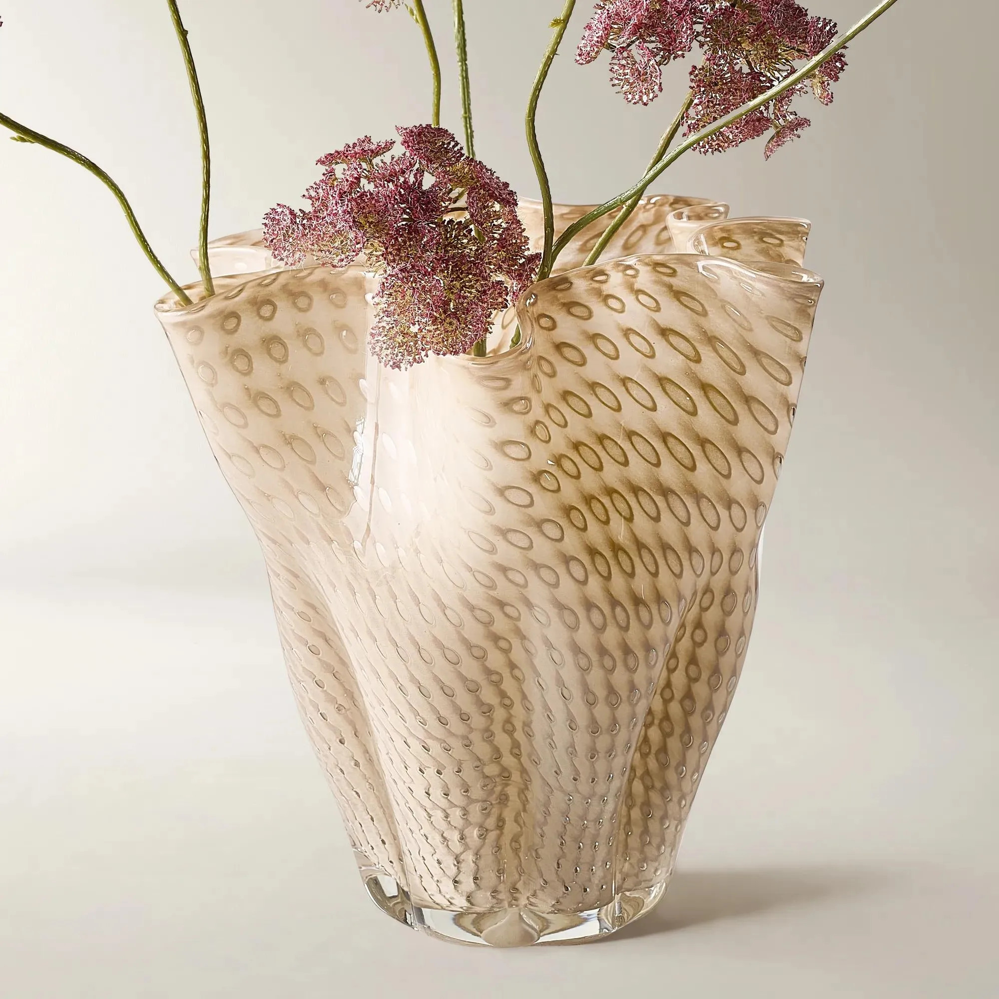 Elle Mouth Blown Tawny Glass Vase 11.25" | Z Gallerie | Z Gallerie
