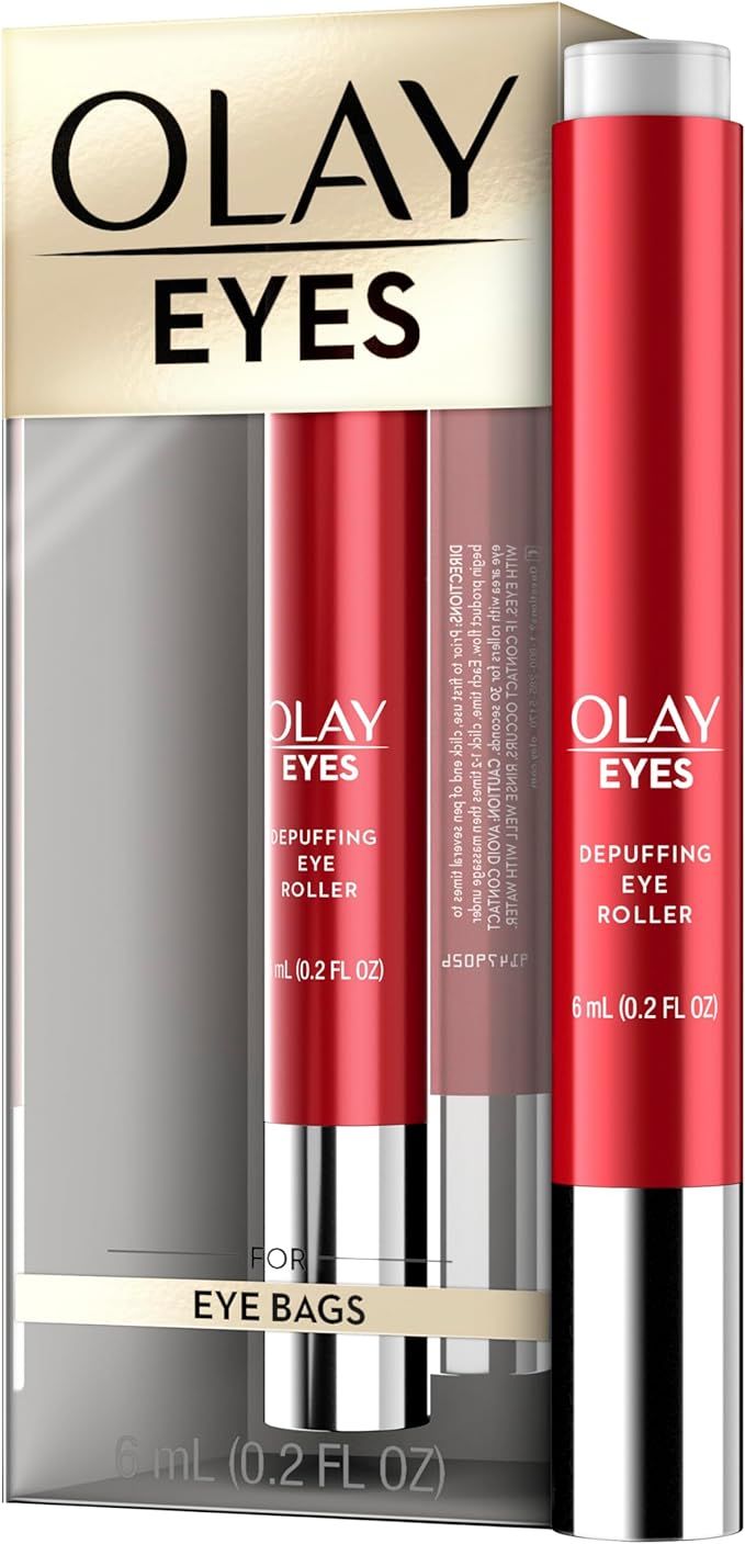 Eye Treatment by Olay Eyes Depuffing Eye Roller with Vitamin E Massages to Help Reduce Puffiness ... | Amazon (US)