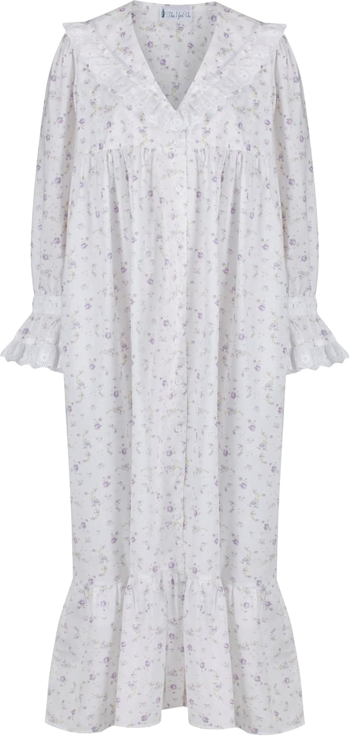 The 1 for U Amelia 100% Cotton Victorian Nightgown with Pockets 7 Sizes | Amazon (US)