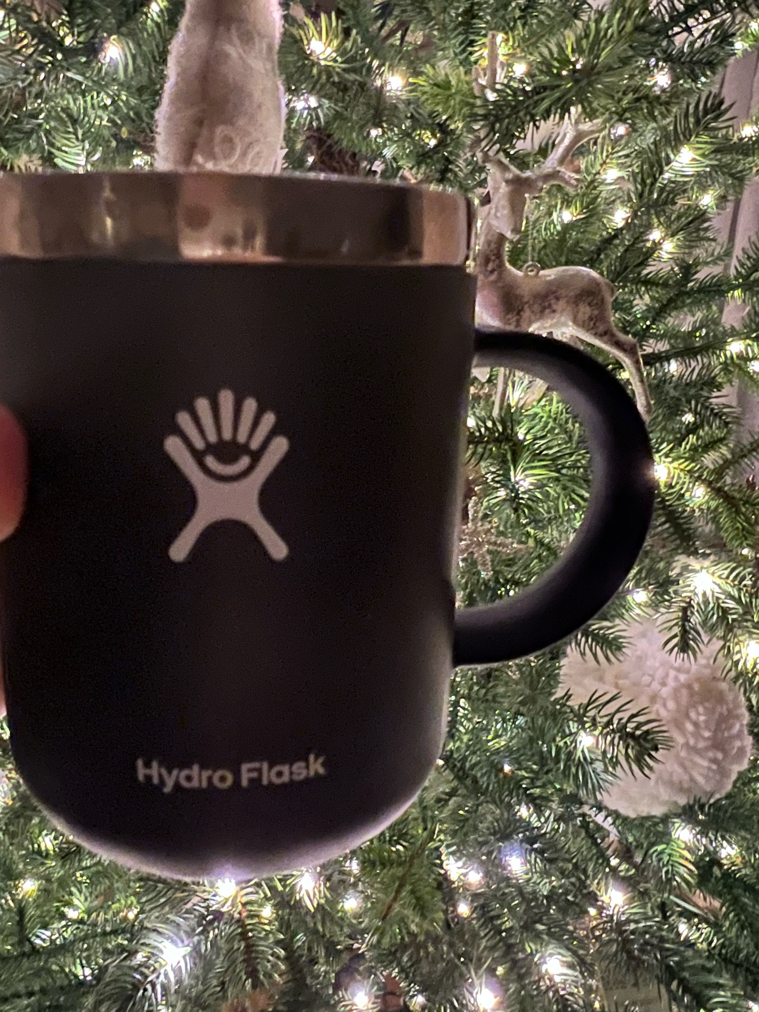 Christmas tree from home depot lights are built into each branch looks so real feels realistic 🌲 

#LTKGiftGuide #LTKHoliday #LTKSeasonal