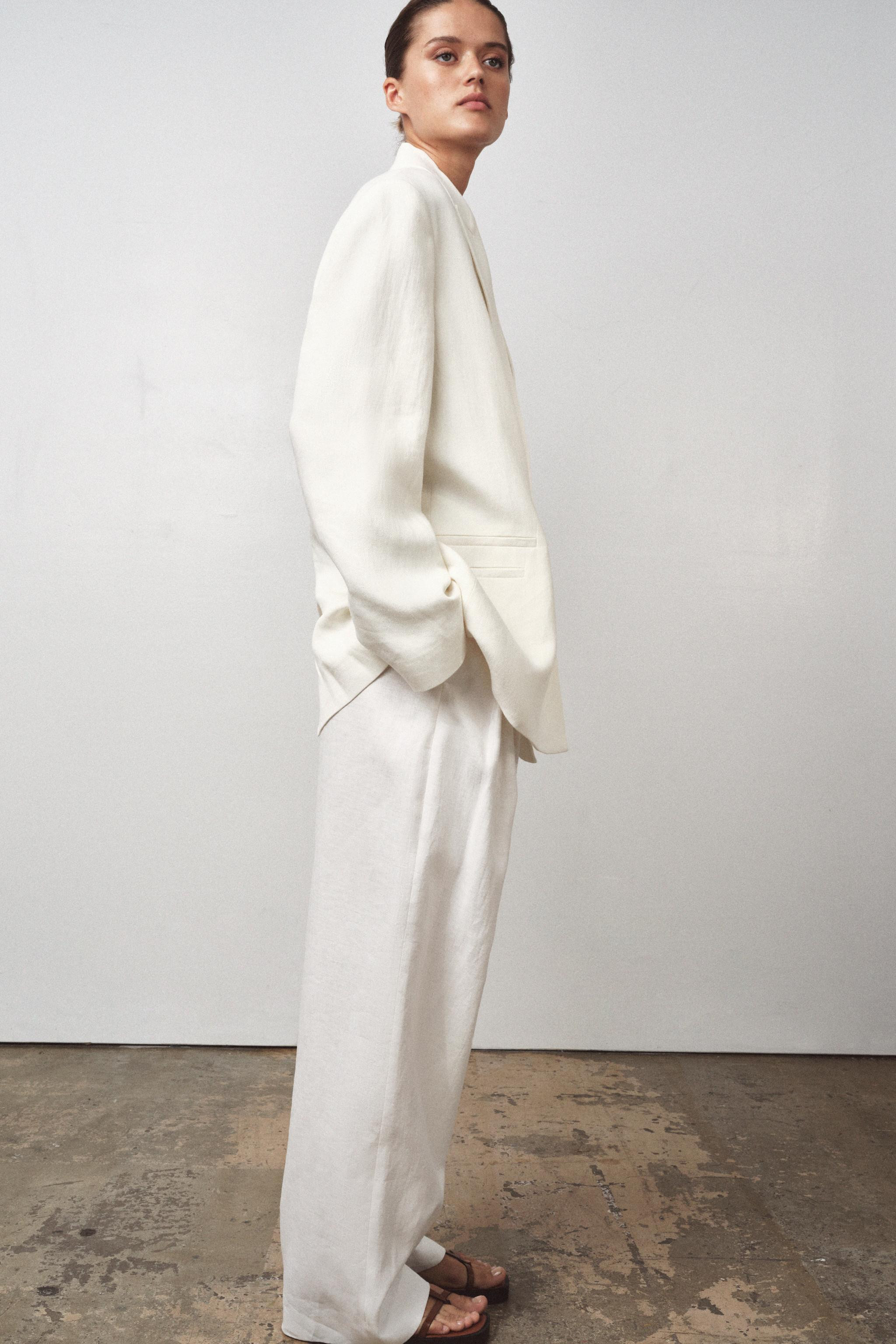 ZW COLLECTION 100% LINEN TROUSERS | Zara UK
