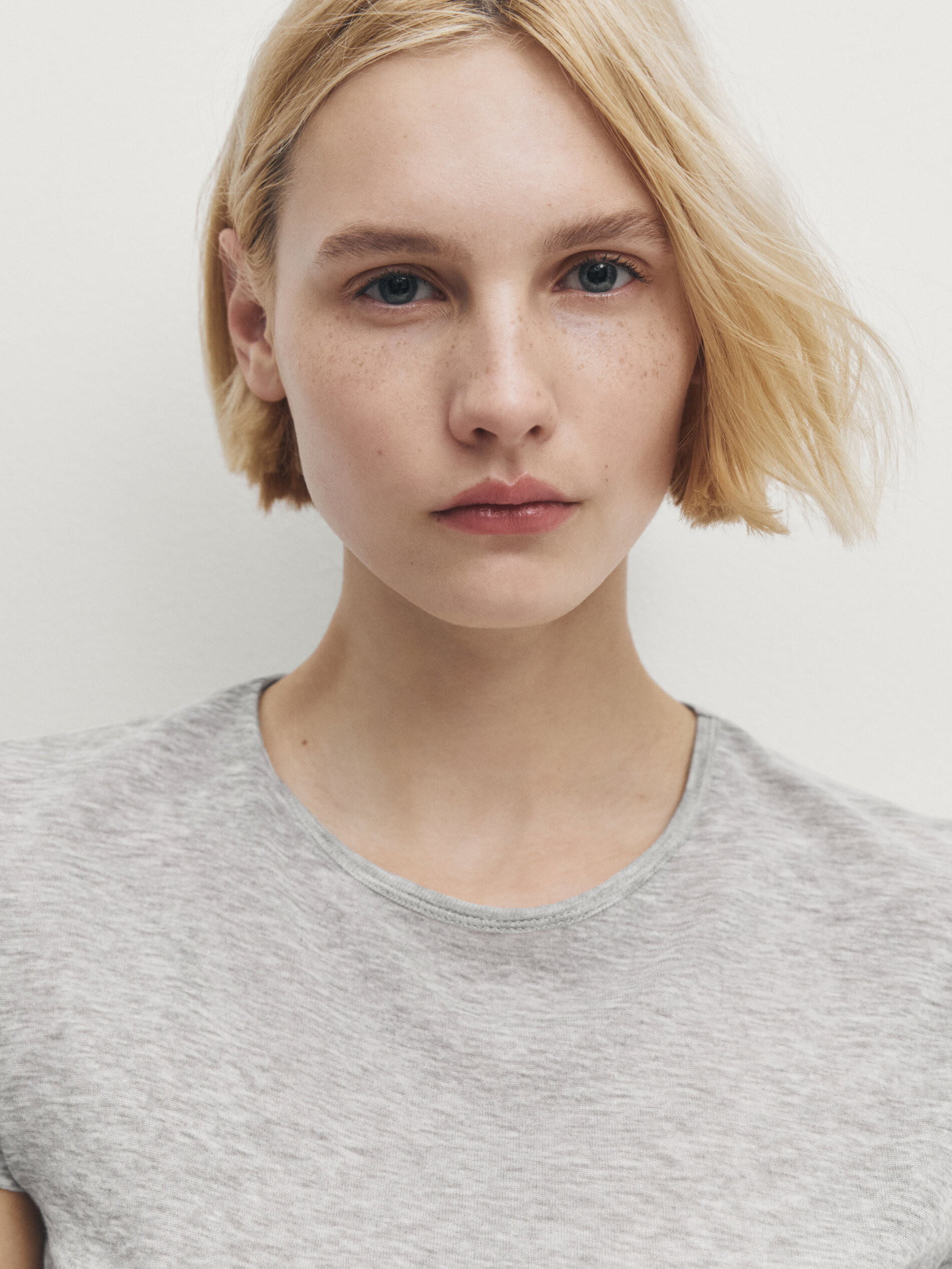 Kurzarmshirt Patentmuster | Massimo Dutti DE