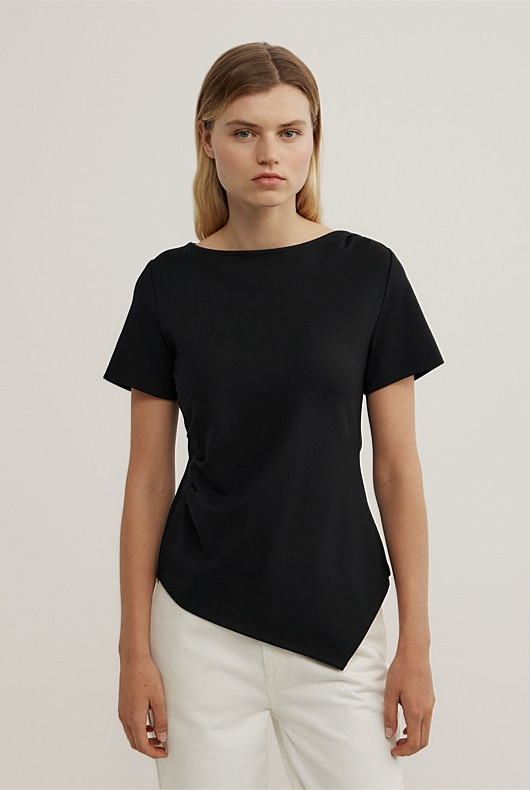 Tuck Wide Neck T-Shirt | Witchery (AU)