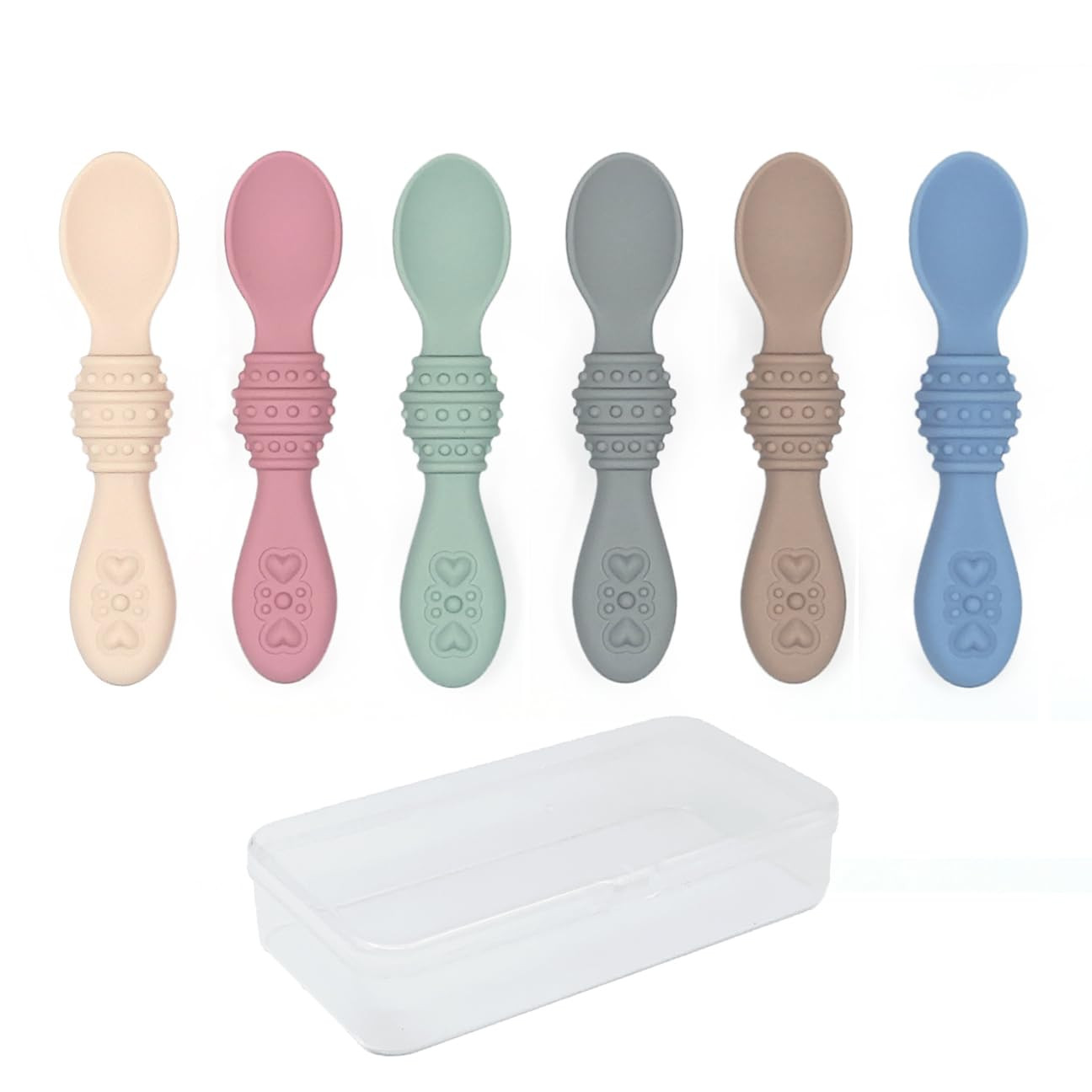 Elk and Friends Silicone Baby Spoons | Travel Case Included | First Stage Infant Toddler Spoon | ... | Amazon (US)