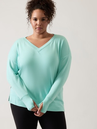 Coaster Luxe V-Neck Sweatshirt | Athleta