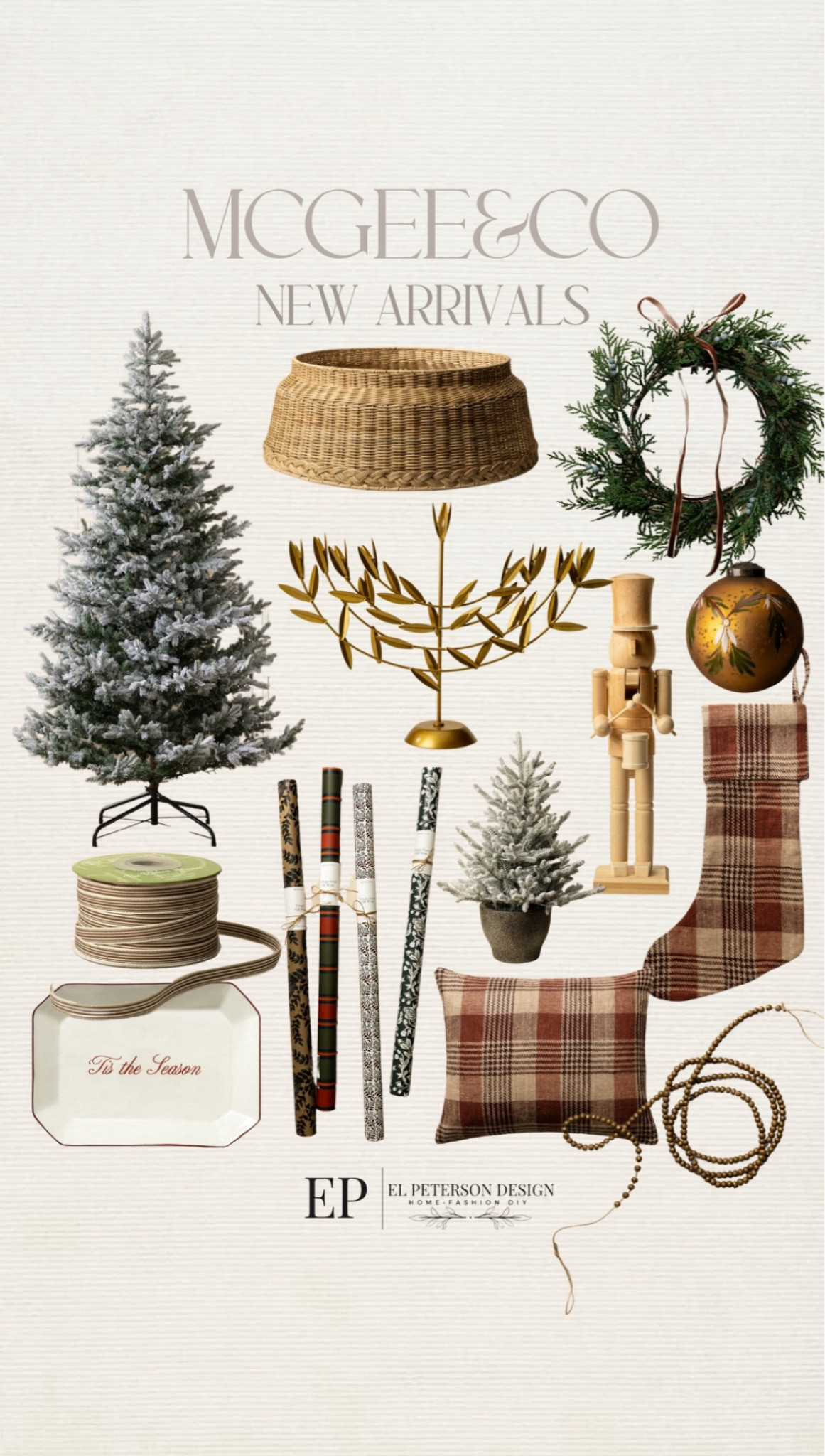 New Arrivals
Christmas wreath
Ribbons
Throw pillow
Stocking
Wrapping paper
Christmas tree collar 
Nutcracker
Christmas ornament 
Christmas bead 
Frosted Christmas tree 
Season platter 
Gold leaf menorah 

#LTKHome #LTKSeasonal