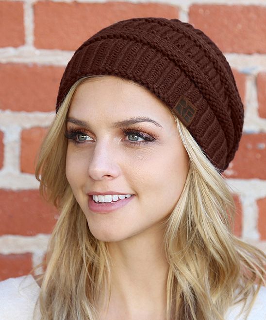 Brown Ribbed Beanie - Women | Zulily