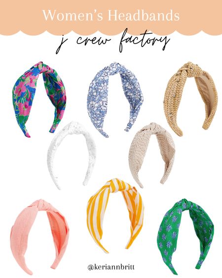 J Crew Factory Knot Headbands 

Seersucker / floral headband / women’s headband / women’s accessories/ fashion accessories / eyelit / striped headband / preppy style / j. Crew 

#LTKFindsUnder50 #LTKSaleAlert #LTKStyleTip