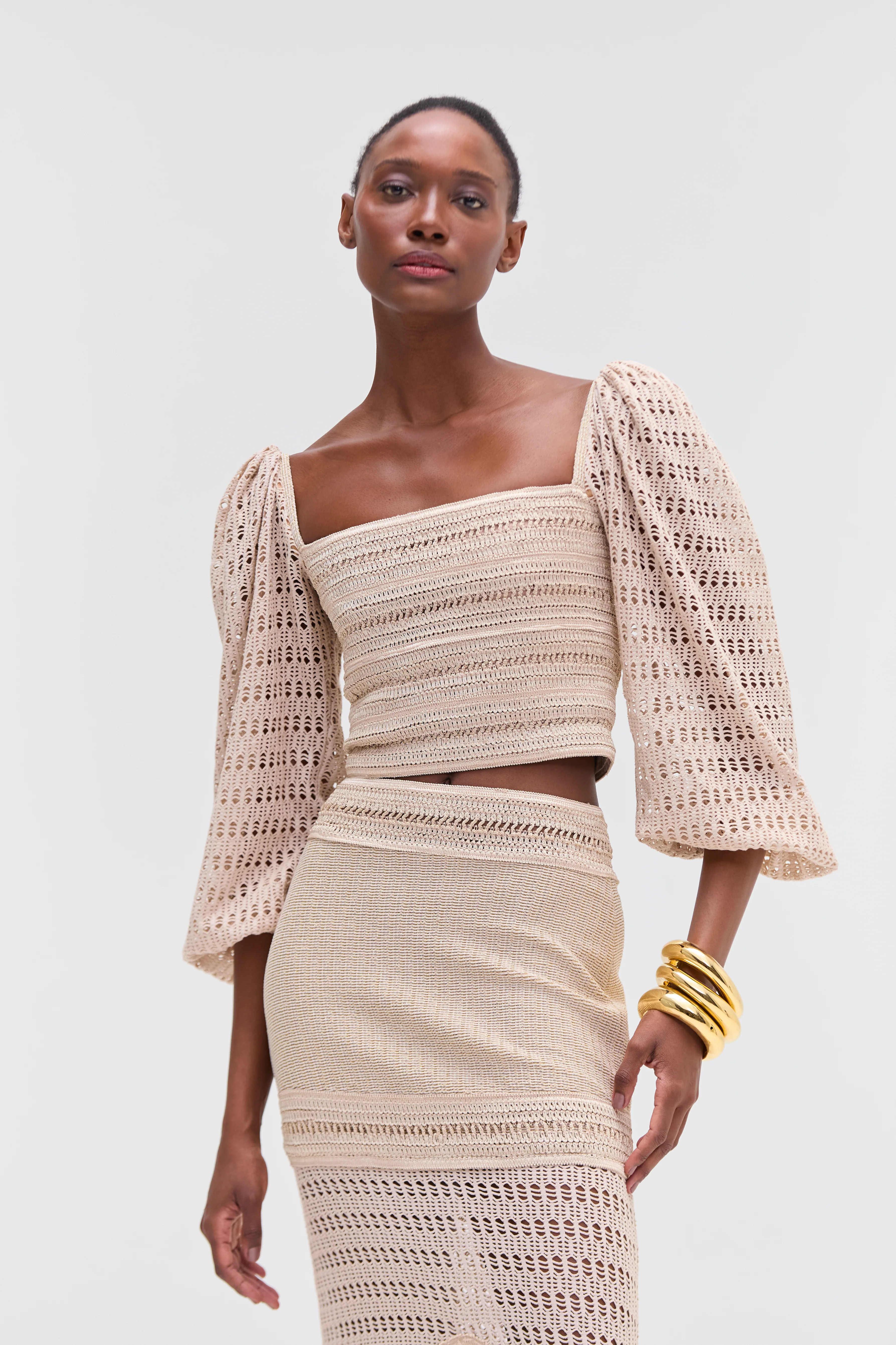 LUREX KNIT AND FRINGE TOP | PatBO