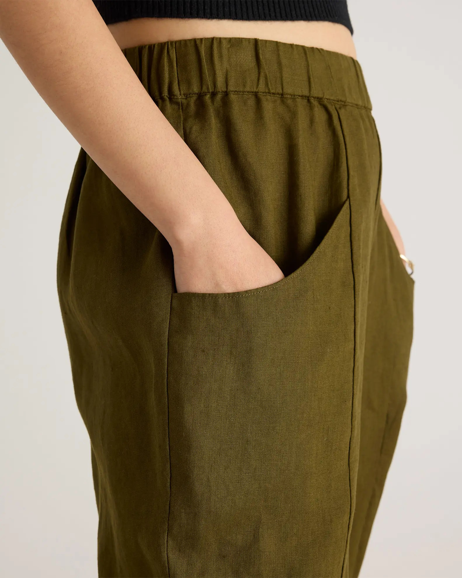 100% European Linen Tapered Ankle Pants | Quince