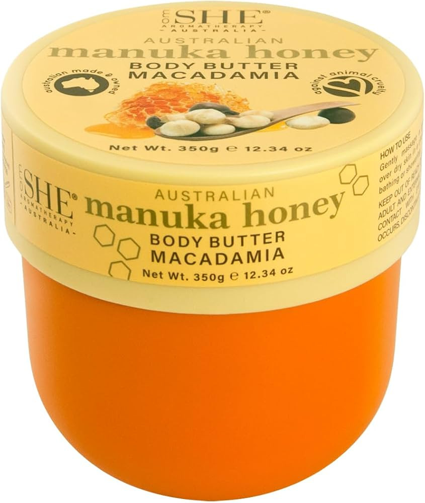 Om She Aromatherapy Manuka Honey Body Butter with Macadamia 12.34oz - Nourishing and Hydrating, A... | Amazon (US)