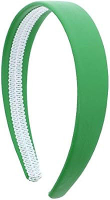 1 Inch Wide Leather Like Headband Solid Hair band for Women and Girls (Kelly Green) | Amazon (US)