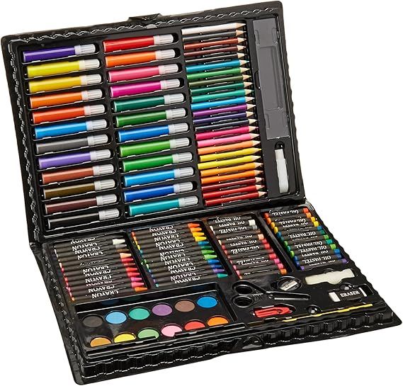 Darice 120-Piece Deluxe Art Set – Art Supplies for Drawing, Painting and More in a Plastic Case... | Amazon (US)