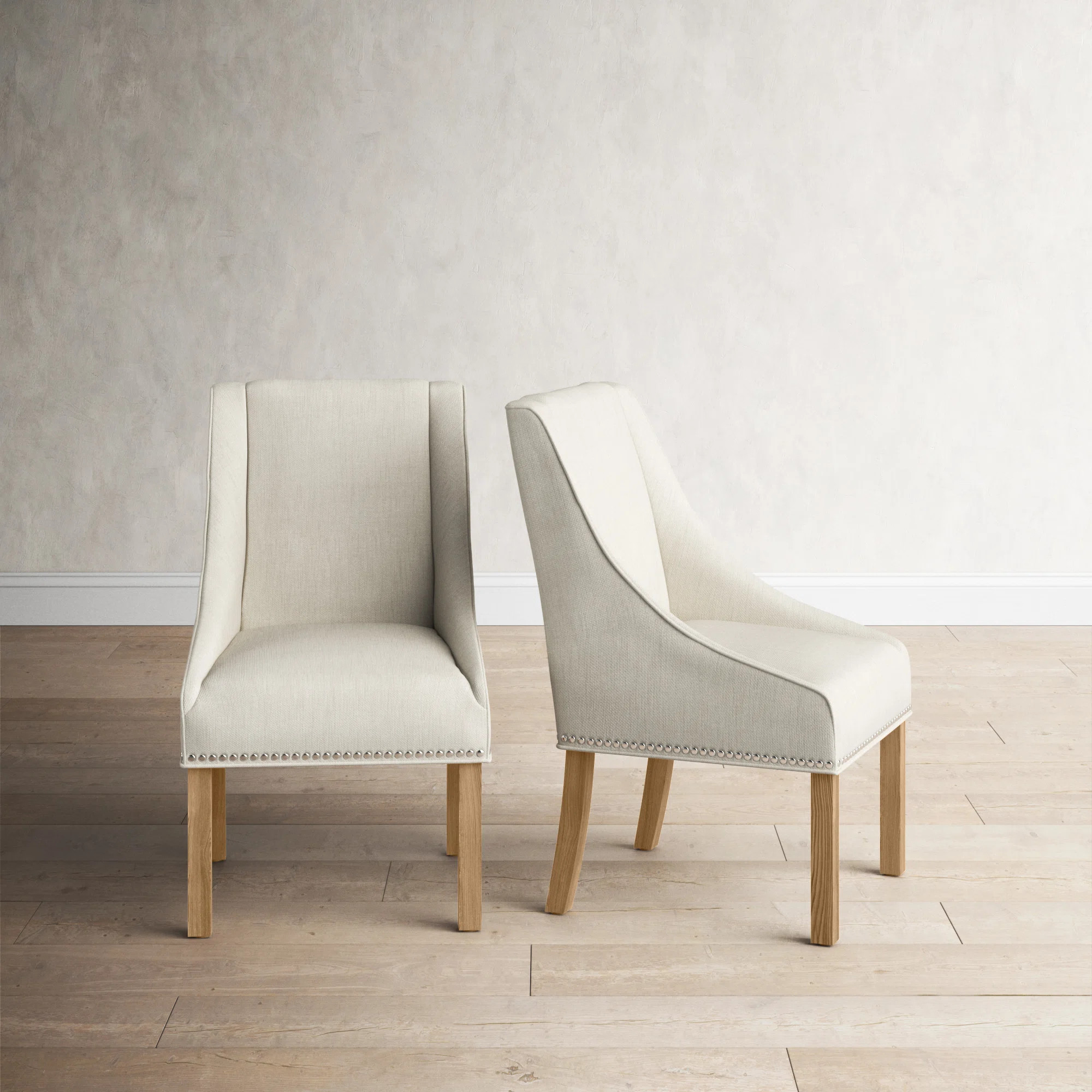 Sorrento Dracut Linen Upholstered Arm Chair (Set of 2) | Wayfair North America