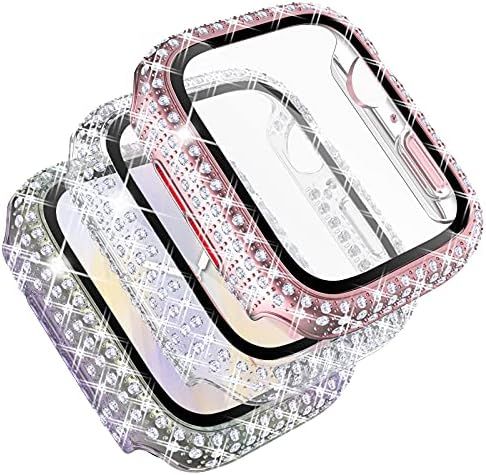 Fullife 3-Pack Crystal Diamond Bling Cases Compatible with Apple Watch 40mm Protective Bumper wit... | Amazon (US)
