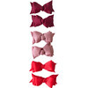 3 Pack Bow Set, Pink & Red | Maisonette