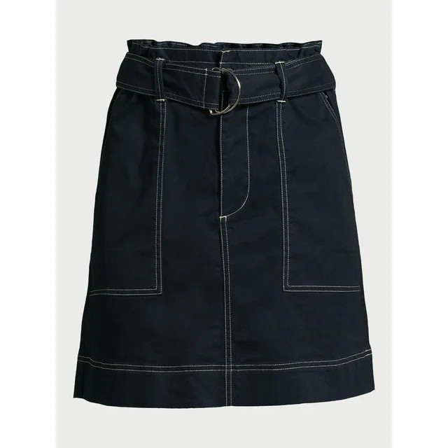 Free Assembly Women?s Paperbag Waist Mini Skirt, Sizes S-XXL | Walmart (US)