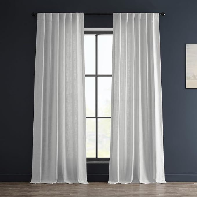 HPD Half Price Drapes Premium Heavy Faux Linen Curtains for Living Room (1 Panel), 50W x 96L Ligh... | Amazon (US)