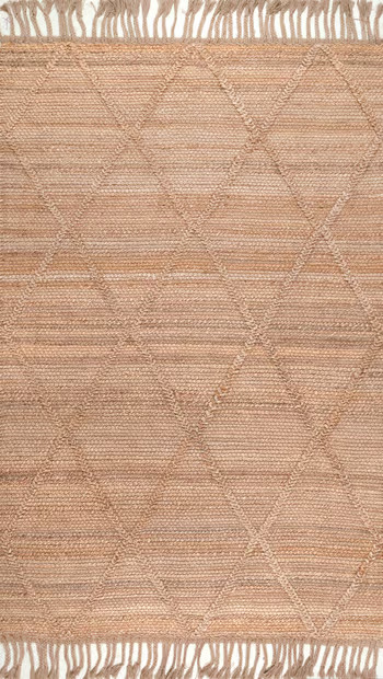 Natural Braided Treillage Tassel Area Rug | Rugs USA