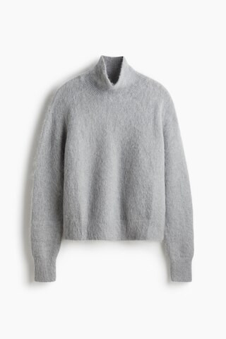 H & M - Mohair-blend turtleneck jumper - Grey | H&M (UK, MY, IN, SG, PH, TW, HK)