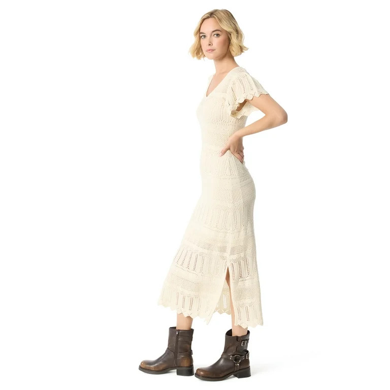Jessica Simpson Women's and Women's Plus Trinity Crochet Dress, Sizes XS-5X | Walmart (US)