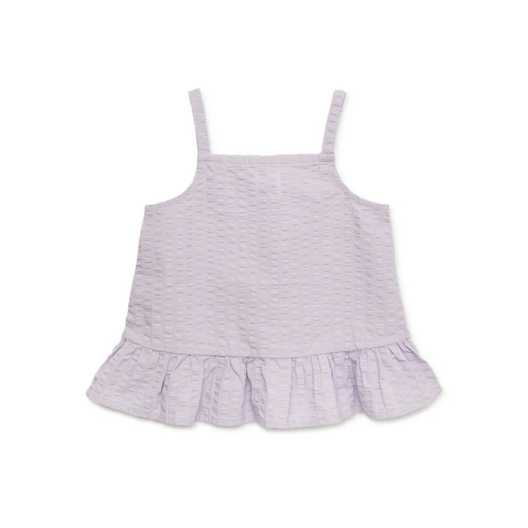 Garanimals Baby and Toddler Girl Ruffle Hem Top, Sizes 12M-5T | Walmart (US)