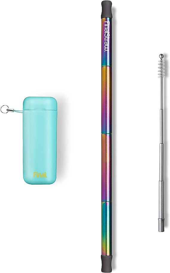 FinalStraw Collapsible Reusable Metal Straw with Case, Cleaning Brush, and 100% Silicone Tips (Se... | Amazon (US)