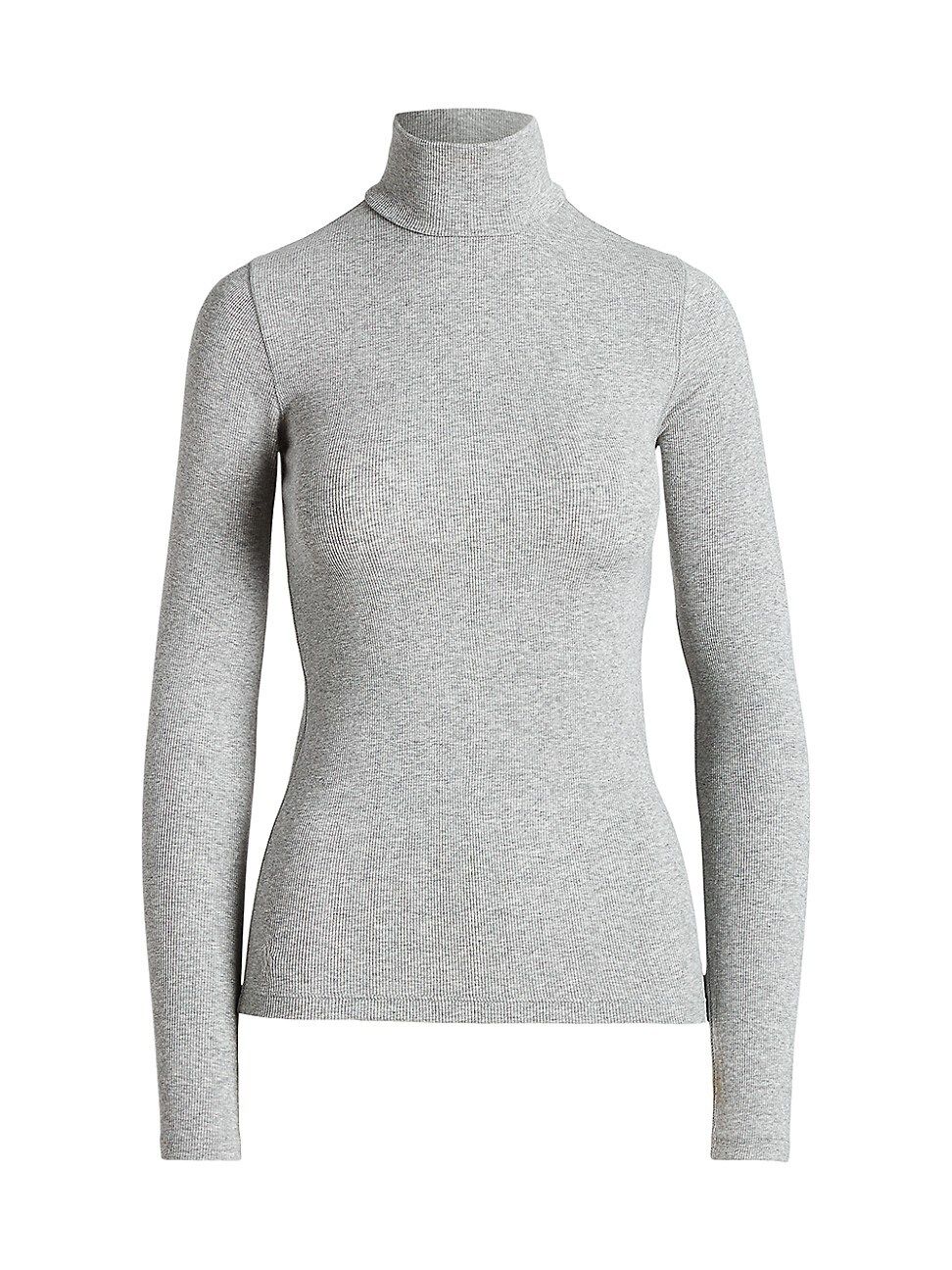 Women's Rib-Knit Turtleneck Sweater - Andover Heather Grey - Size XL | Saks Fifth Avenue
