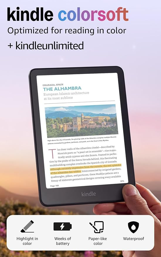 Amazon Kindle Colorsoft 16 GB (newest model) – With color display and adjustable warm light –... | Amazon (US)