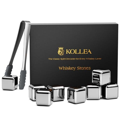 Kollea Whiskey Stones, 8 Packs Stainless Steel Whiskey Chilling Rocks, Reusable Ice Cube for Drin... | Amazon (US)