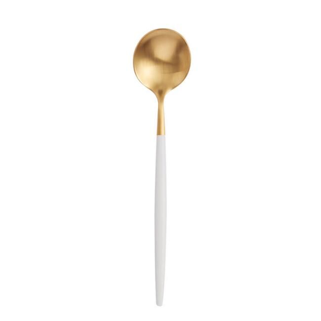 White And Gold Shay Soup Spoon | World Market