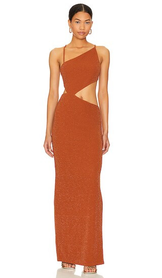 Kiana Gown in Copper | Revolve Clothing (Global)