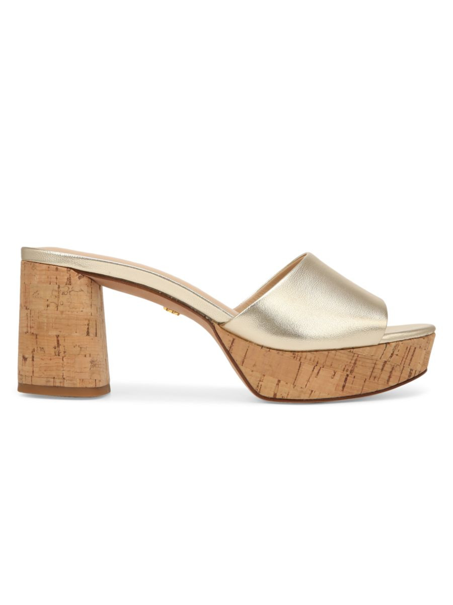 Dali 70MM Metallic Leather Platform Sandals | Saks Fifth Avenue