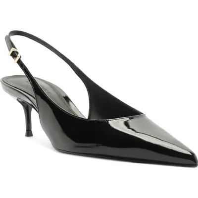 Schutz Paola Mid Slingback Pump in Dark Brown at Nordstrom, Size 11 | Nordstrom