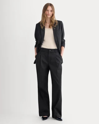 Women's Wide-Leg Trouser in Buttersmooth by Everlane in Black, Size 00R | Everlane