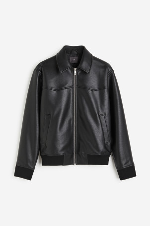 Regular Fit Coated Jacket - Black - Men | H&M US | H&M (US + CA)